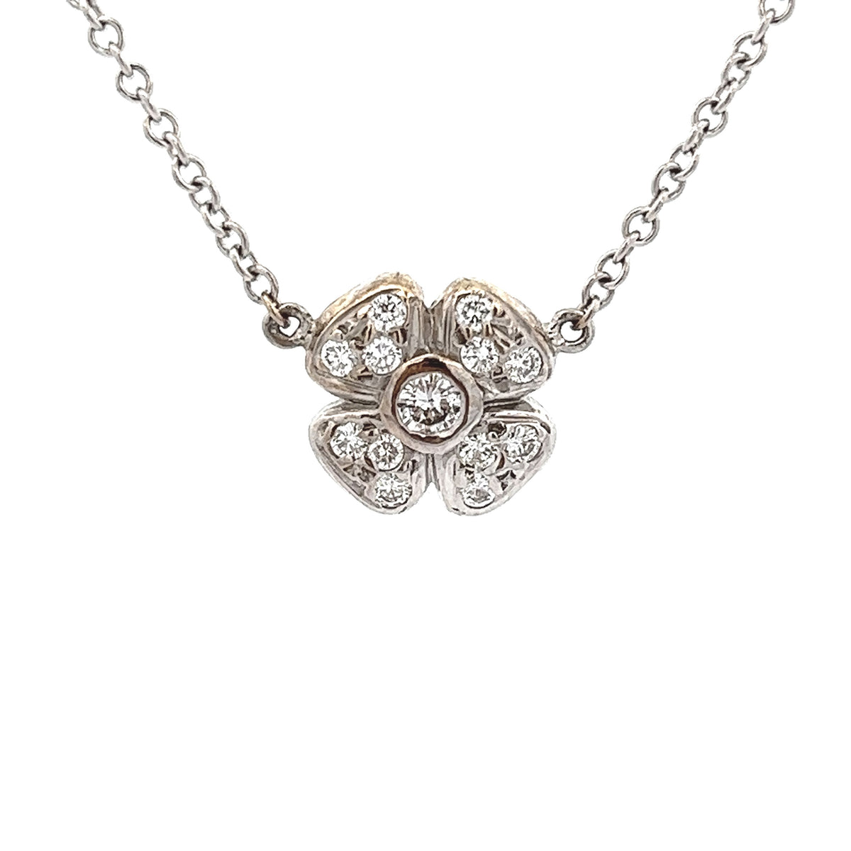 Diamond Flower Necklace - 001-165-00733