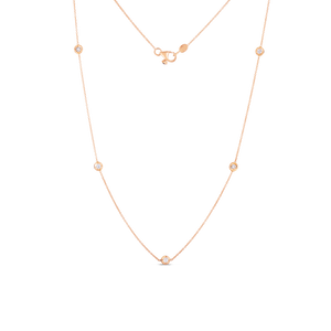 18k gold diamonds by the inch 5 station necklace from Roberto Coin....