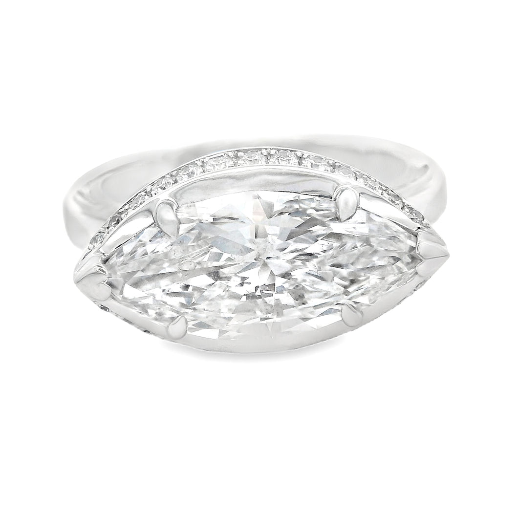 This gorgeous 14k white gold diamond ring by Christopher Designs fe...