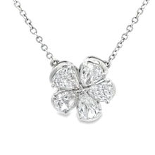 This gorgeous 18k white gold necklace by Christopher Designs featur...