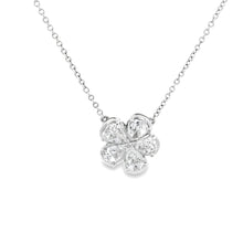 This gorgeous 18k white gold necklace by Christopher Designs featur...