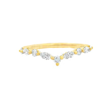 .30ct 14k Yellow Gold Diamond Contiur Band