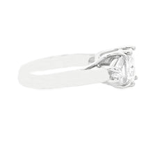 2.48ct Three Stone Radiant Cut Platinum Diamond Engagement Ring