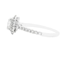 1.12ct 18k White Gold Double Halo Engagement Ring