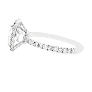 2.67ct Cushion Cut Platinum Halo Diamond Engagement Ring