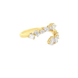 1.02ct 18k Yellow Gold Diamond Bypass Ring