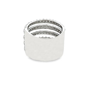 3.40ct 14k White Gold Diamond Cage Ring