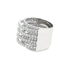 3.40ct 14k White Gold Diamond Cage Ring