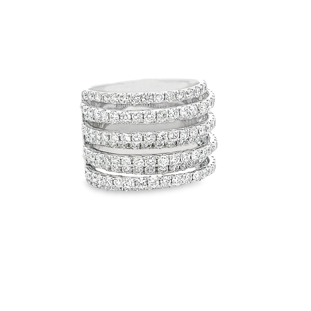 3.40ct 14k White Gold Diamond Cage Ring