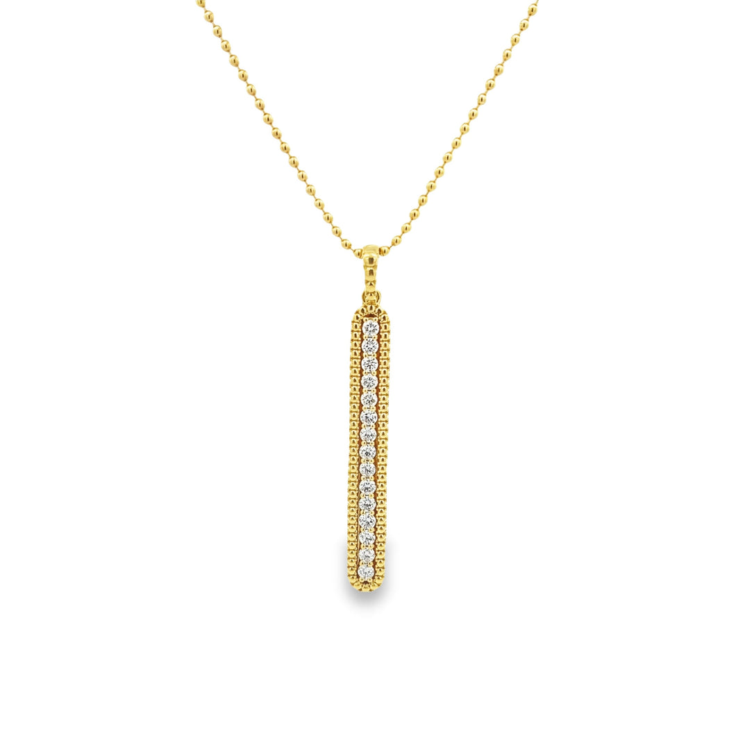 18k yellow gold tablet necklace from Roberto Coin's Siena collectio...