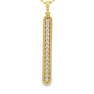 18k yellow gold tablet necklace from Roberto Coin's Siena collectio...