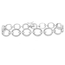 This beautiful 14k white gold diamond bracelet features round brill...