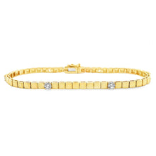 This beautiful 14k yellow gold bracelet features 6 round brilliant ...