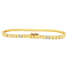 This beautiful 14k yellow gold bracelet features 6 round brilliant ...