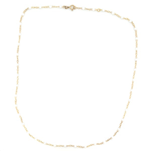 14k yellow gold necklace with enamel beads around the whole necklac...