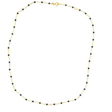 14k yellow gold necklace with enamel beads around the whole necklac...