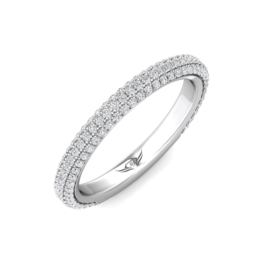 FlyerFit Thin Micro-Pave Diamond Band