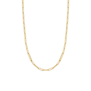 18k designer gold alternation size paperclip link chain from Robert...