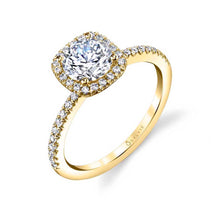 Sylvie Round Cut Classic Halo Engagement Ring