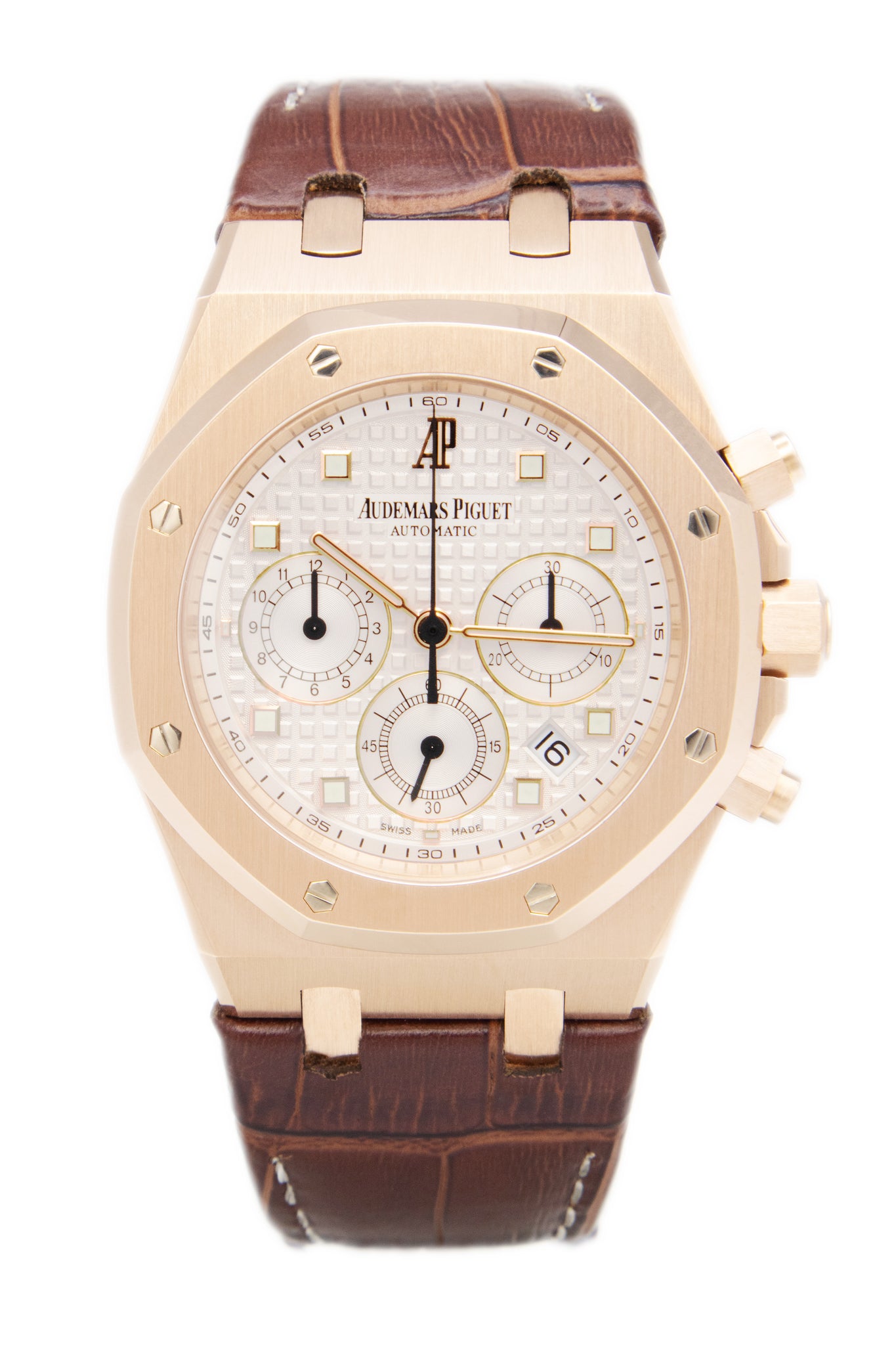 585 2969 Pre Owned 18k RG Audemars Piguet Royal Oak Chronograph