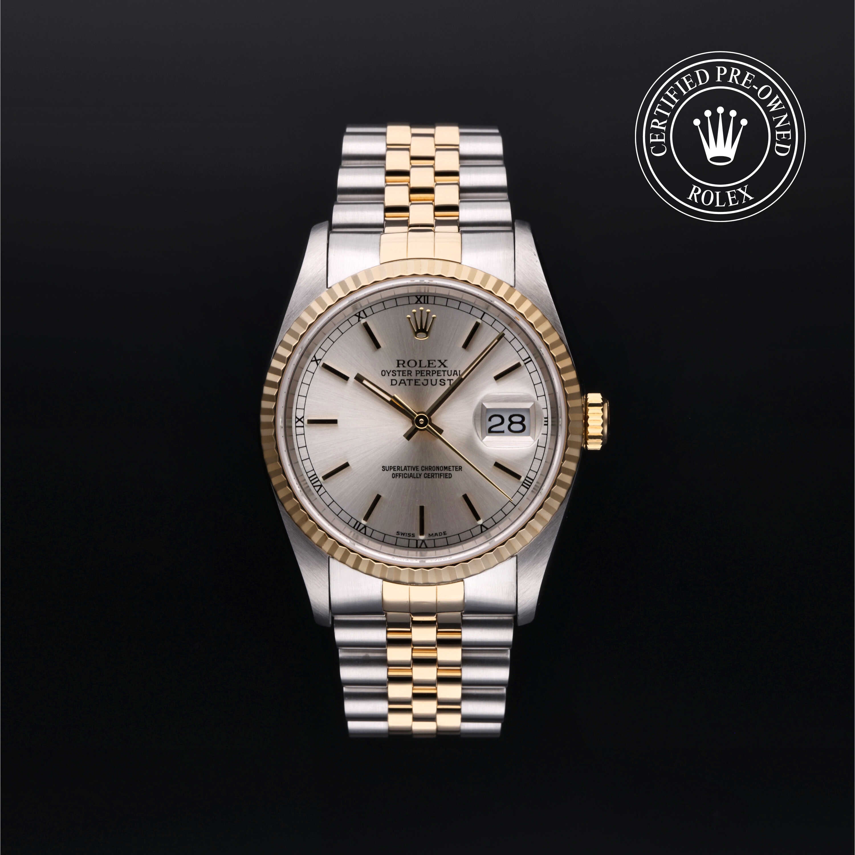 Rolex Certified Pre Owned Oyster Perpetual Datejust 36mm in Oystersteel Yellow Gold M16233 H.L. Gross