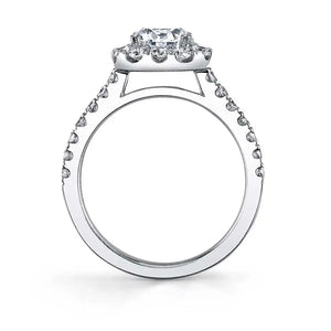 Sylvie Cushion Cut Classic Halo Engagement Ring