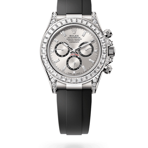  in 18 ct white gold with lugs set with diamonds, m126539tbr-0002 - H.L. Gross Jewelers