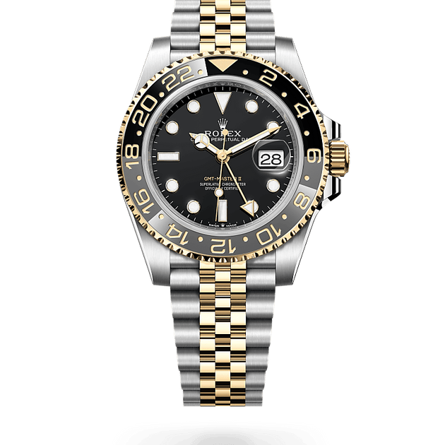 Rolex GMT-Master II in Yellow Rolesor - combination of Oystersteel and yellow gold, M126713GRNR-0001 - H.L. Gross Jewelers