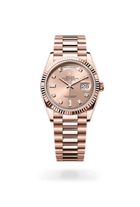 ROLEX GOLD WATCHES in 18 ct Everose gold, M128235-0009 - H.L. Gross Jewelers