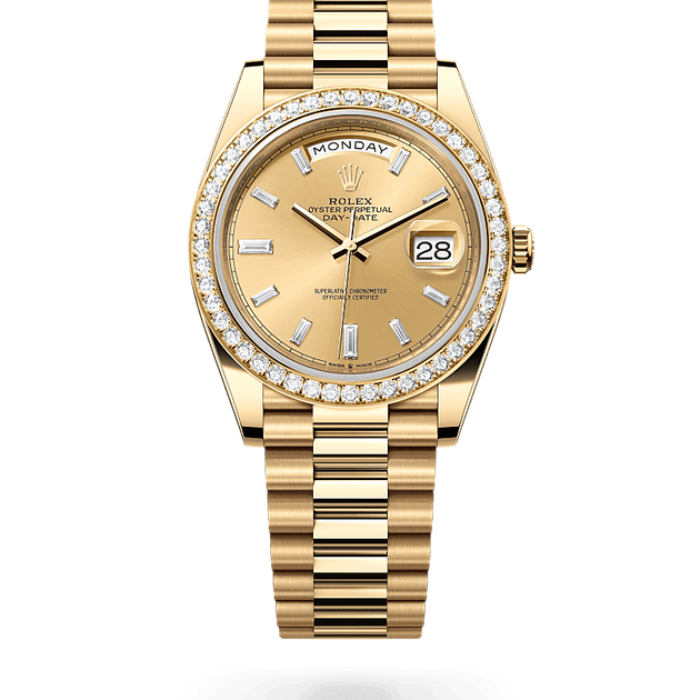 ROLEX GOLD WATCHES in 18 ct yellow gold, M228348RBR-0002 - H.L. Gross Jewelers