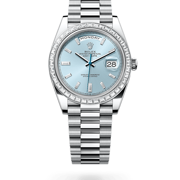 Rolex Day-Date in Platinum, M228396TBR-0002 - H.L. Gross Jewelers