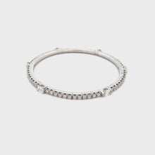 3.94ct 18k White Gold Diamond Stretch Bracelet