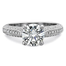 Precision Set Triple Row Bead-Set Diamond Engagement Ring