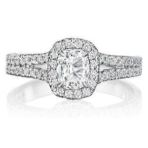 Henri Daussi Split Shank Diamond Engagement Ring