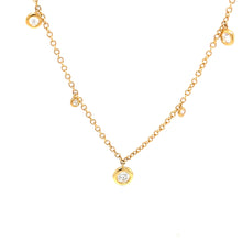 18k Yellow Gold Diamond Drop Necklace