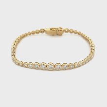 4.50ct 14k Yellow Gold Bezel-Set Diamond Bracelet