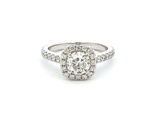 1.67ct Round Brilliant Cut 14k White Gold Halo Engagement Ring