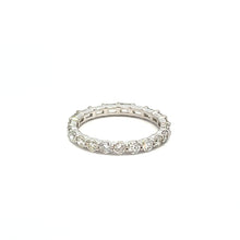 Half Round - Half Emerald Diamond Eternity Ring