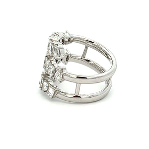 2.83ct 14k White Gold Diamond Stack Ring