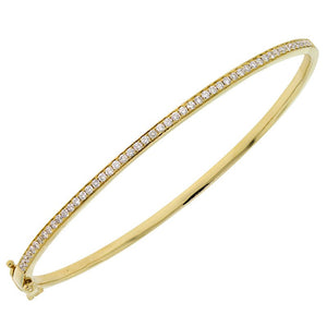 This diamond bangle features .47cts of round brilliant cut diamonds.