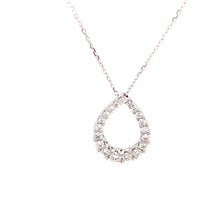 14k White Gold Diamond Pendant