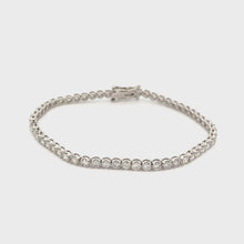 2.80ct 14k White Gold Straight Line Diamond Bracelet