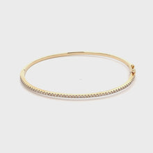 14k Yellow Gold Diamond Bangle