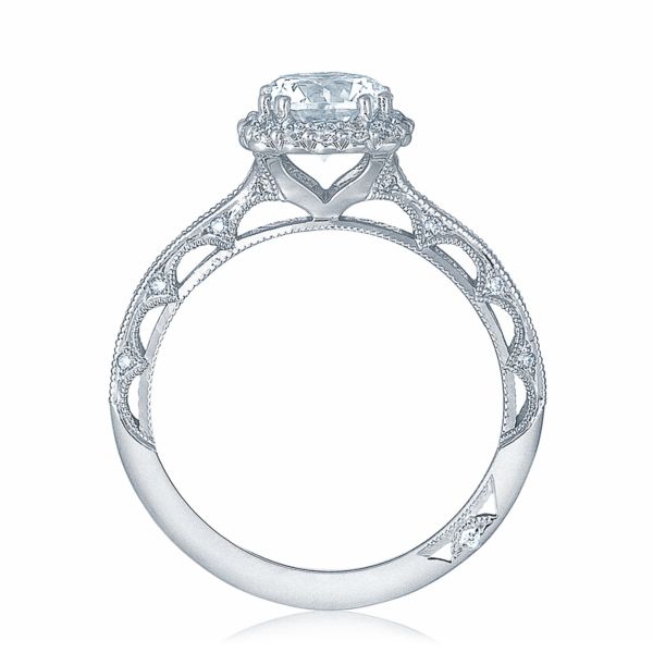 Bloom Gold and Pave Diamond Ring in 18k White Gold