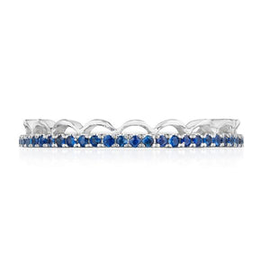 
Every queen deserves her crown. Platinum and vibrant blue sapphire...