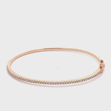 14k Rose Gold Diamond Bangle