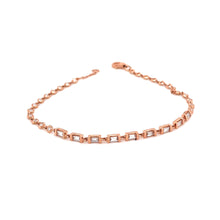 14k Rose Gold Baguette Diamond Bracelet