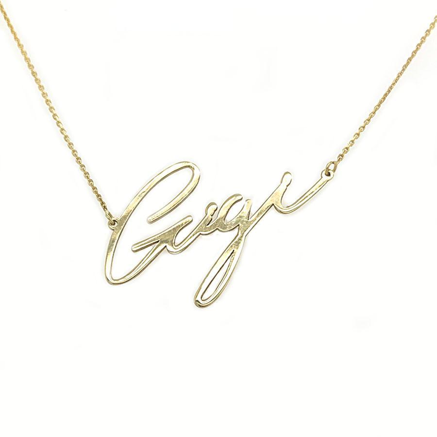 14k Yellow Gold GIGI Name Necklace