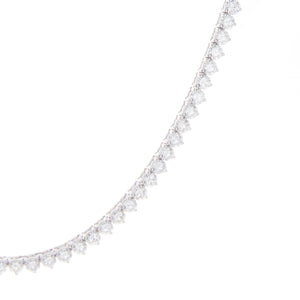 classic tennis necklace with diamonds totaling 9.83ct