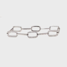 14k White Gold Diamond Link Bracelet